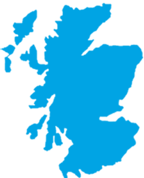 Map of Glasgow in Scotland