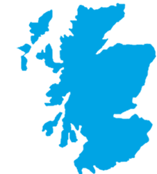 Map of Glasgow in Scotland